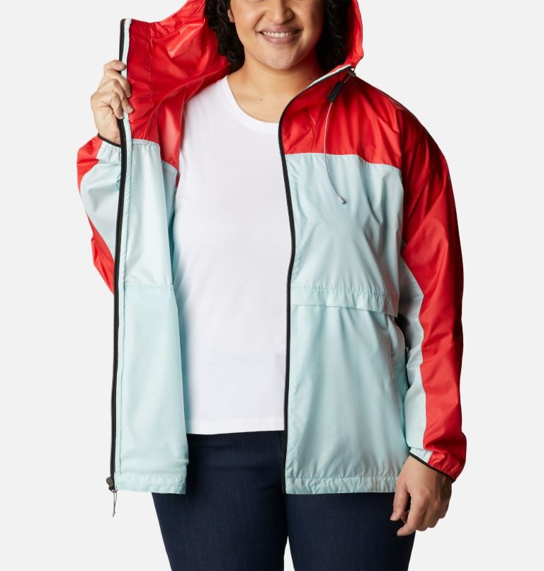 Columbia Alpine Chill Windbreaker Jakke Dame Rød Mint | Plus Size 80637S